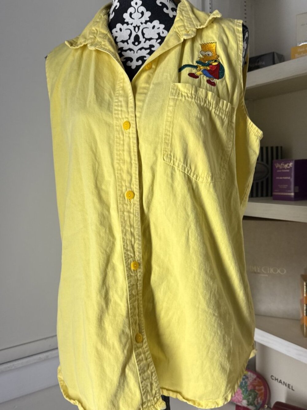 Rare Vintage 1990’s The Simpsons Bart Simpson Embroidered Front And Back Large